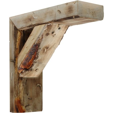 EKENA MILLWORK 3 1/2"W x 18"D x 18"H Vintage Farmhouse Bracket, Barnwood Decor Collection, Natural Barnwood BKTB03X18X18TRUF